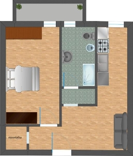 zoom immagine (Appartamento 55 mq, 1 camera, zona Bassanello - Guizza)