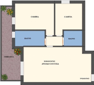 zoom immagine (Appartamento 75 mq, 2 camere, zona San Lazzaro)