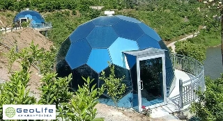 zoom immagine (Cupola in vetro geodetica da 6m di diametro)