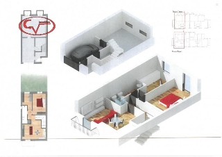 zoom immagine (Appartamento 50 mq, 2 camere, zona Meleto Valdarno)