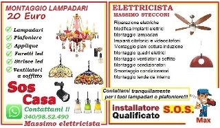 zoom immagine (Elettricista lampadario Tiburtino San Lorenzo)