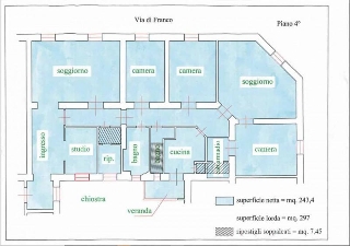 zoom immagine (Appartamento 247 mq, soggiorno, 3 camere, zona Centro Storico)